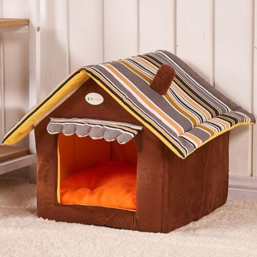 New Fashion Striped Removable Cover Mat Dog House Dog Beds For Small Medium Dogs Pet