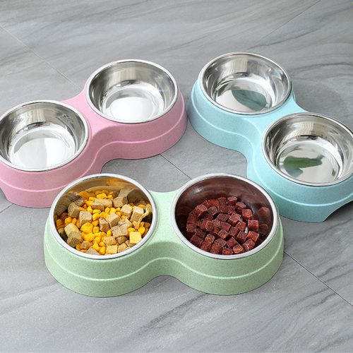 Stainless Steel Dog Food & Water Feeder