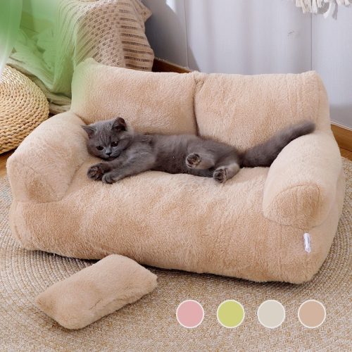 Luxury Cat Bed Sofa Winter Warm Cat Nest Pet Bed For Small Medium Dogs Cats Comfortable Plush Puppy Bed